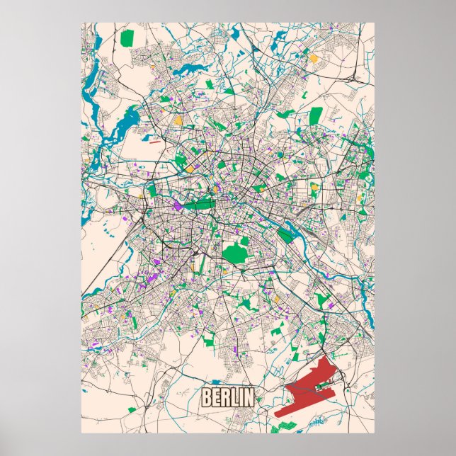 City map of Berlin Poster (Front)