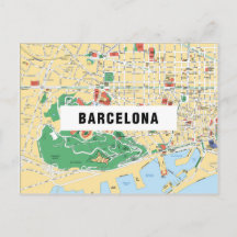 CITY MAP POSTCARDS ♥ Barcelona