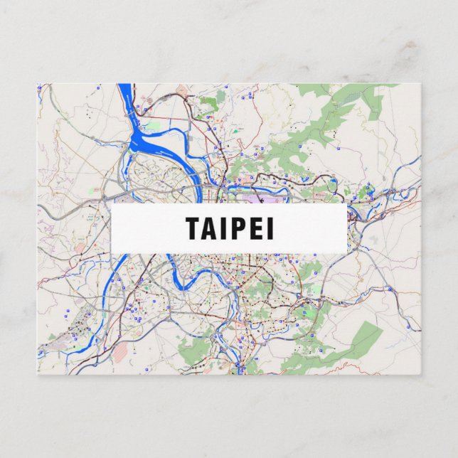 CITY MAP POSTCARDS ♥ Taipei (Front)