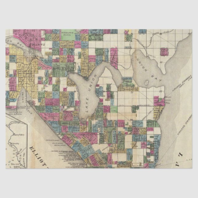 City Map Series Design 9 Tissue Paper (Front)