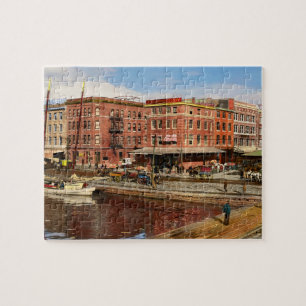 City - MD - Pratt St - The business district 1906 Jigsaw Puzzle