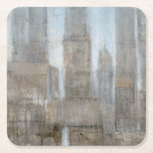 City Midst I Square Paper Coaster