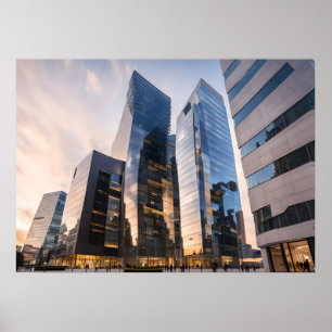 City modern business center poster