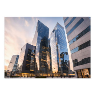 City modern business centre photo print