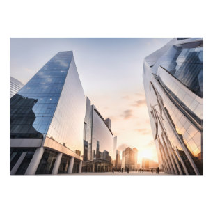 City modern business centre photo print