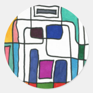 "City Nap" Abstract Design Sticker