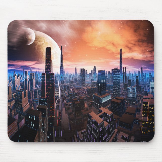 'City Never Sleeps' Mousemat (Front)