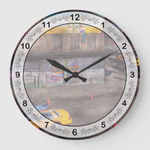City - New York - Greenwich Village - Life's colou Large Clock