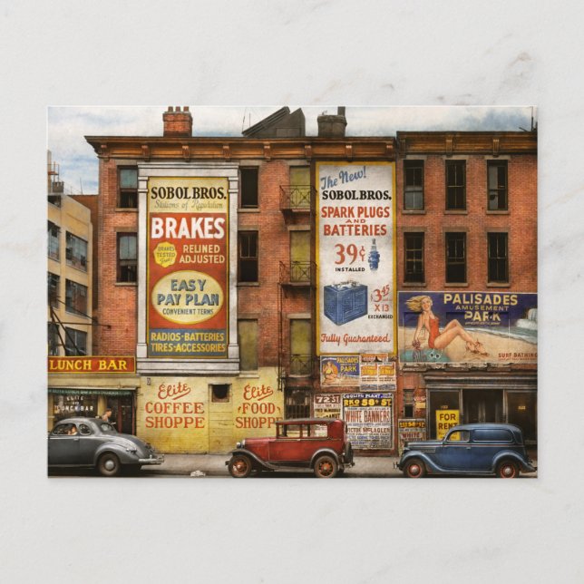 City - New York NY - Elite lunch bar 1938 Postcard (Front)