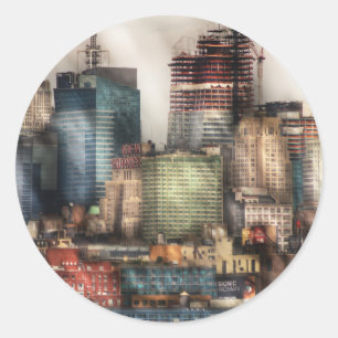 City - New York Skyscrapers Classic Round Sticker