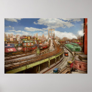 City - New York - The Brooklyn bridge from 1903 Poster