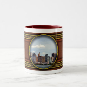 City - New York - The New York skyline from 2019 Two-Tone Coffee Mug