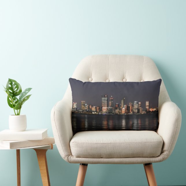 City Night Lumbar Throw Pillow (Chair)