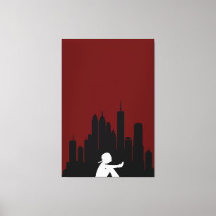 City Night Stretched Canvas Print