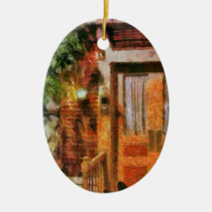 City - NY - A look at Greenwich Village Ceramic Tree Decoration