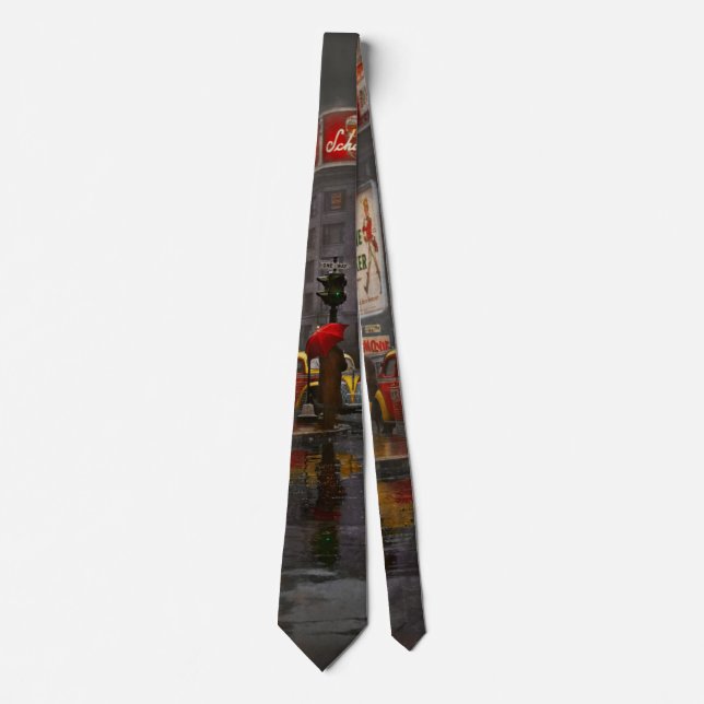 City - NY - A rainy day in New York City 1943 Tie (Front)