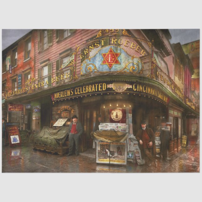 City - NY - Ernest Roeber's Cafe 1908 Tissue Paper (Front)