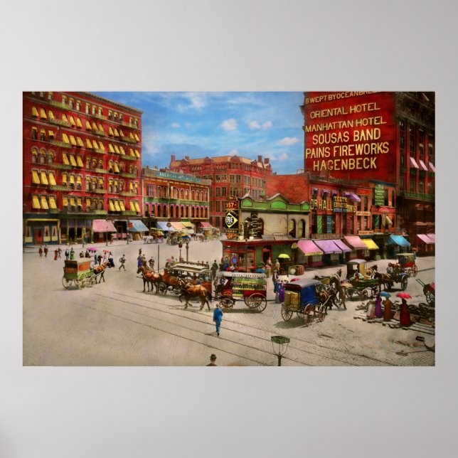 City - NY - The future site of the Flatiron 1890 Poster (Front)