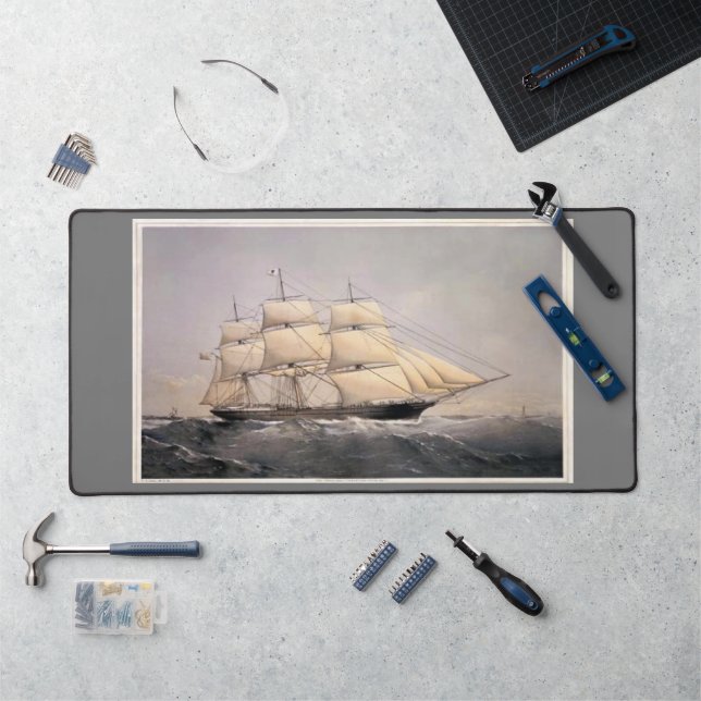 City of Adelaide Clipper ship 1800s Desk Mat (Workstation)
