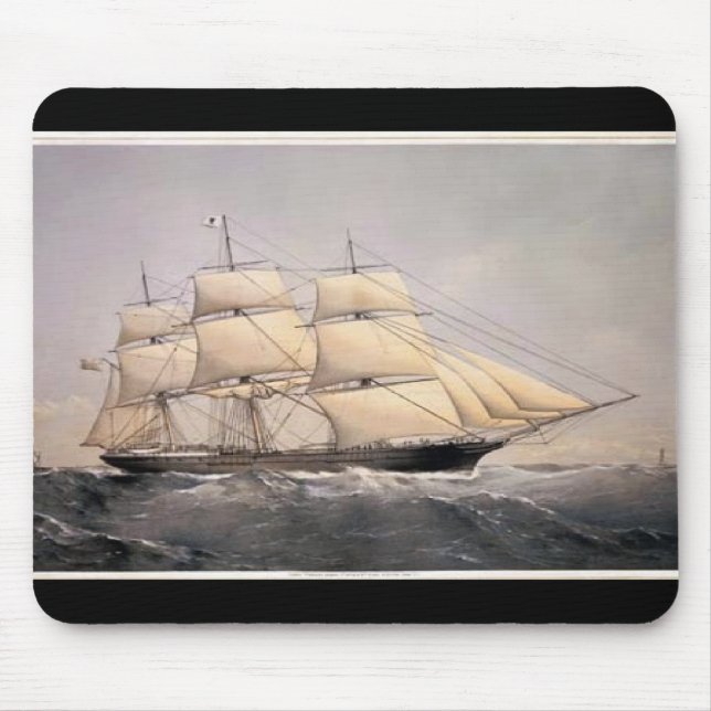 City of Adelaide Clipper ship 1800s Mouse Mat (Front)