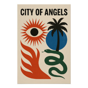 City of Angels - Surrealism Pop Poster