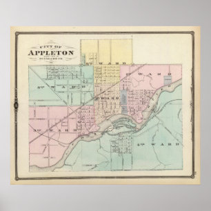 City of Appleton, county seat of Outagamie Co Poster
