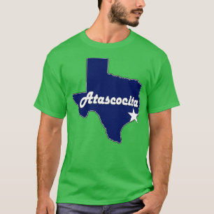 City of Atascocita Texas Lone State Map Navy Blue T-Shirt