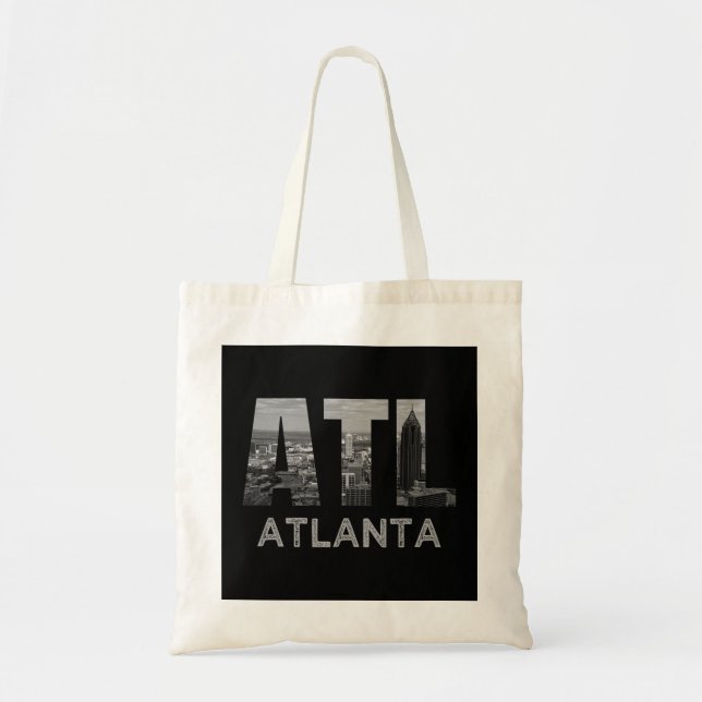 City of Atlanta Georgia Skyline Cityscape Downtown Tote Bag (Front)