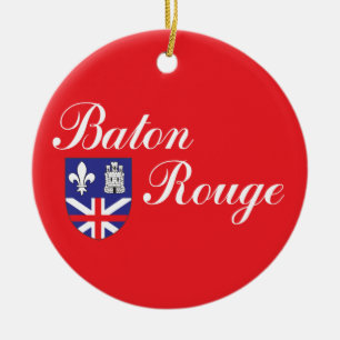 City of Baton Rouge flag Ceramic Tree Decoration