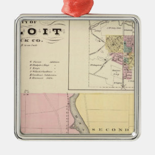 City of Beloit, Rock Co and Shullsburg Metal Tree Decoration
