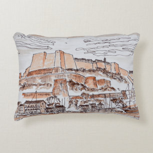 City of Bonifacio Corsica, France Decorative Cushion