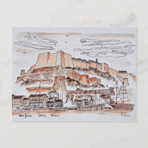 City of Bonifacio   Corsica, France Postcard
