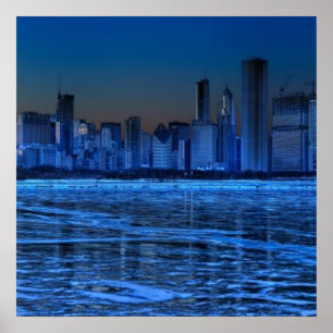 City of broad shoulders and lake Michigan Poster