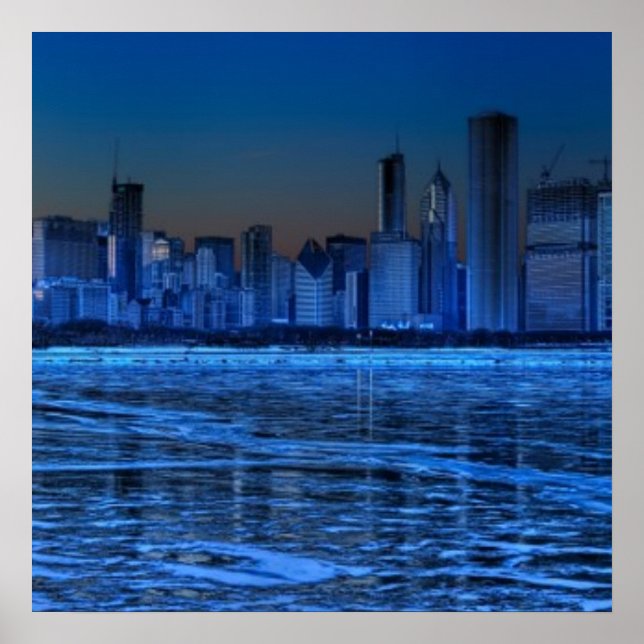 City of broad shoulders and lake Michigan Poster (Front)