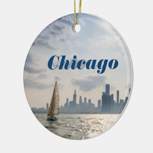 City of Chicago Christmas Ornaments - Skyline (Left)