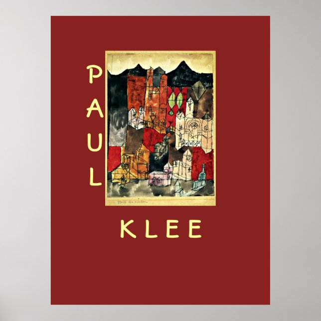 City of Churches by Paul Klee Poster (Front)