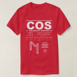 City of Colorado Springs Municipal Airport COS T-Shirt