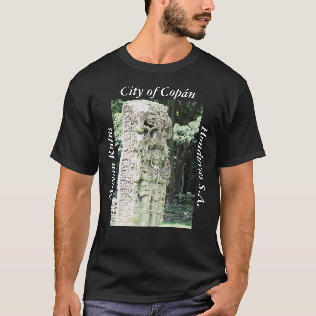 City of Copan Ancient Ruins Mayan Archaeological T-Shirt (Front)
