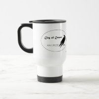 City of Crows logo graphic white stainless steel