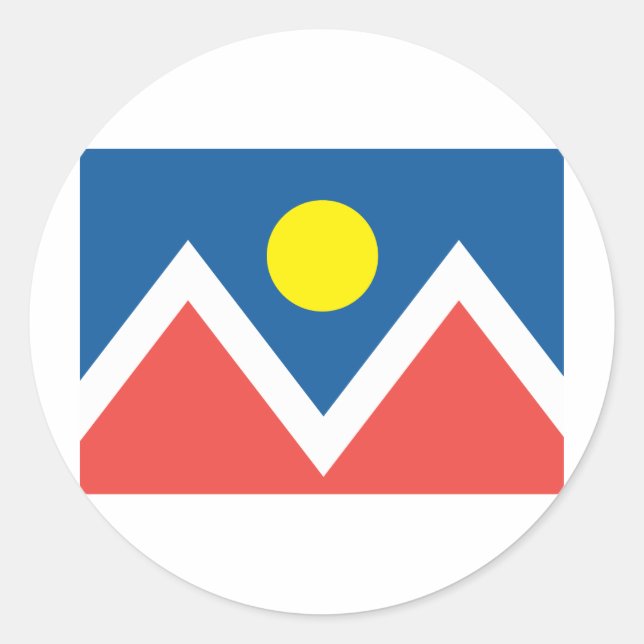 City of Denver flag Classic Round Sticker (Front)