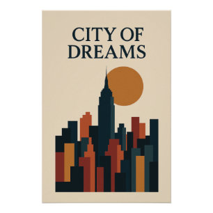 City of Dreams - New York Stylized Poster