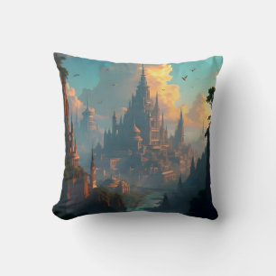 City Of Echoes – Historical Cityscape Cushion