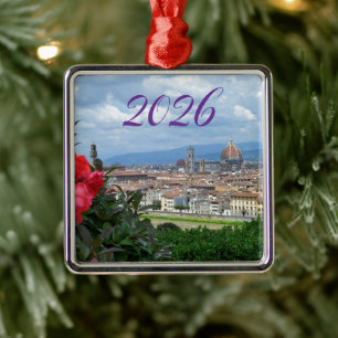 City of Florence, Italy Metal Tree Decoration