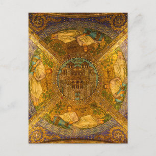 City of God Neo Byzantine mosaic cathedral ceiling Postcard