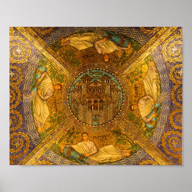 City of God Neo Byzantine mosaic cathedral ceiling Poster (Front)