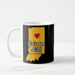 City Of Grissom Afb Indiana Hoosier Merch Raglan Coffee Mug