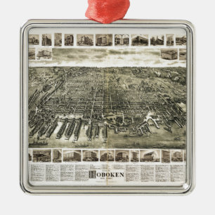City of Hoboken, New Jersey (1904) Metal Tree Decoration