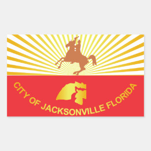City of Jacksonville flag Rectangular Sticker