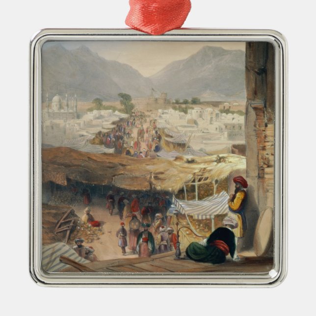 City of Kandahar, its Principal Bazaar and Citadel Metal Tree Decoration (Front)