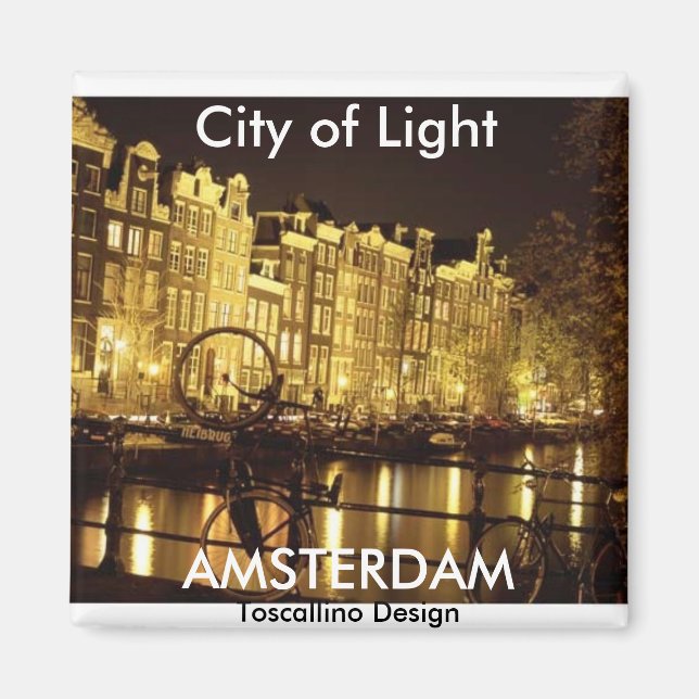 city of light (Amsterdam ) - Customised Magnet (Front)